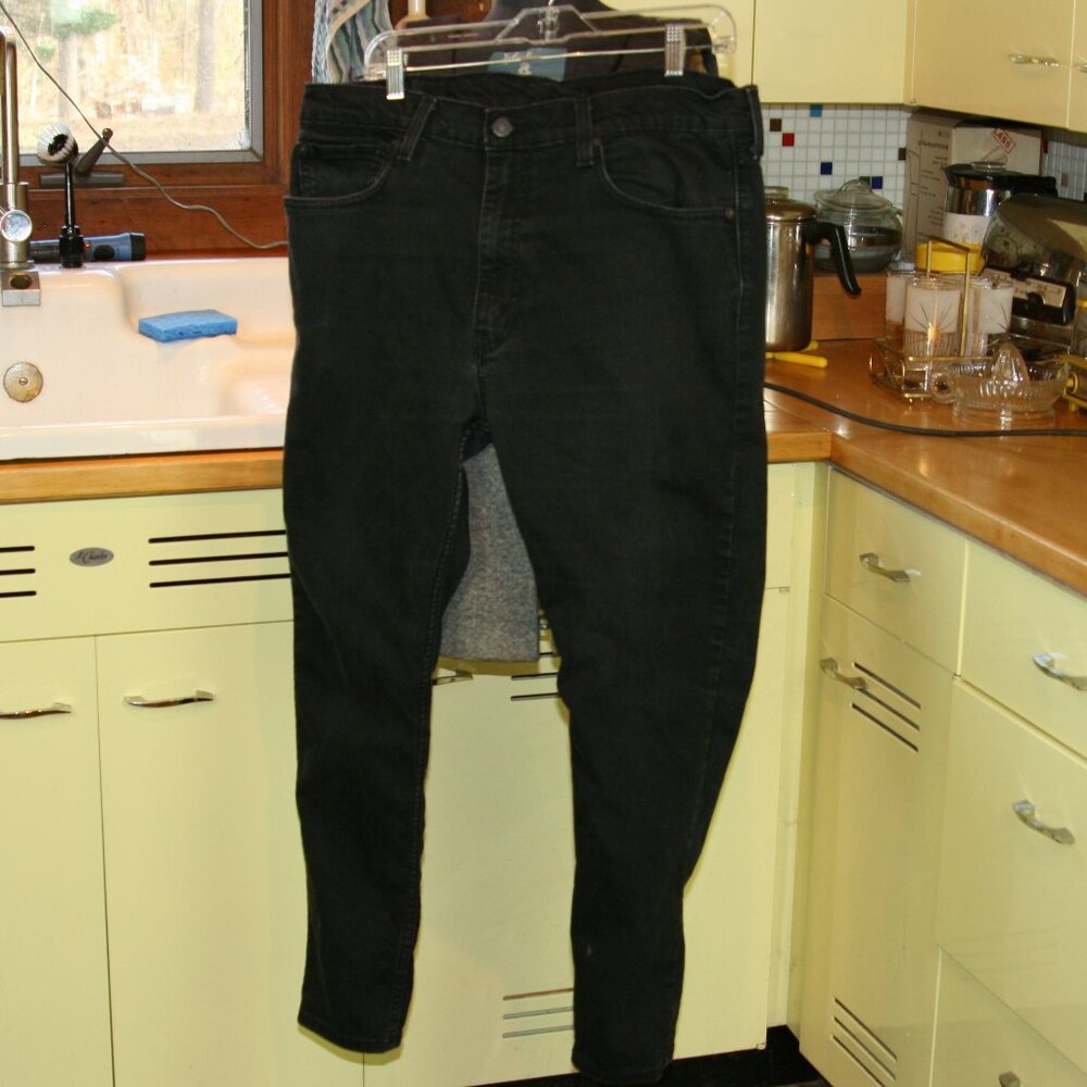 Levi's 514 Black Denim Jeans 38x30